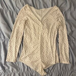 White Floral Sleep Romper